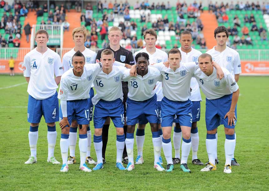 England U17s team v France
